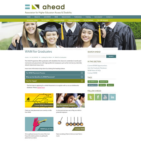 Ahead Website - WAM for Graduates